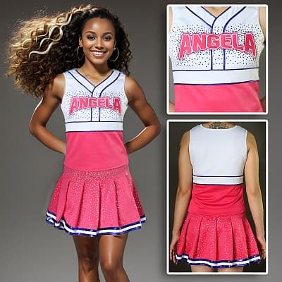 Spangled cheerleading uniform SCU_02