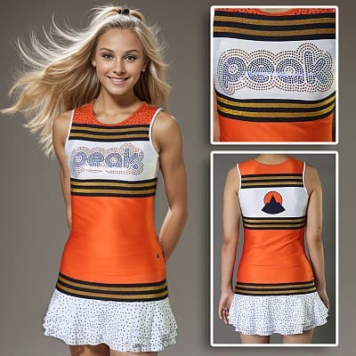 Spangled cheerleading uniform SCU_06
