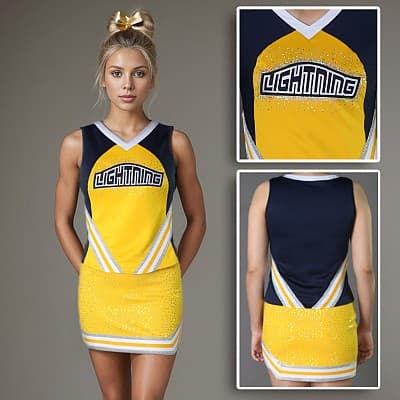 Spangled cheerleading uniform SCU_08