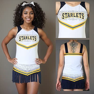 Spangled cheerleading uniform SCU_11